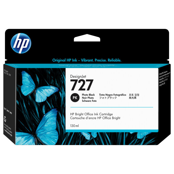 HP 727 Original Tinte foto schwarz Standardkapazitt 130ml 1er-Pack