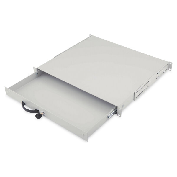 DIGITUS Schublade 1HE 483mm grau abschließbar