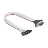 Delock Flachbandkabel RS-232 mit 9 x Pfostenbuchse zu...
