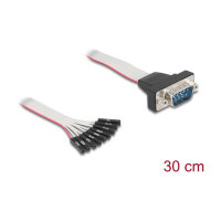 Delock Flachbandkabel RS-232 mit 9 x Pfostenbuchse zu...
