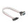 Delock Flachbandkabel RS-232 mit 9 x Pfostenbuchse zu D-Sub 9 Pin Stecker mit Muttern 30 cm