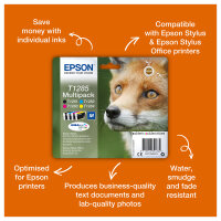 Epson Tinte T1281 C13T12814012 Schwarz bis zu 170 Seiten