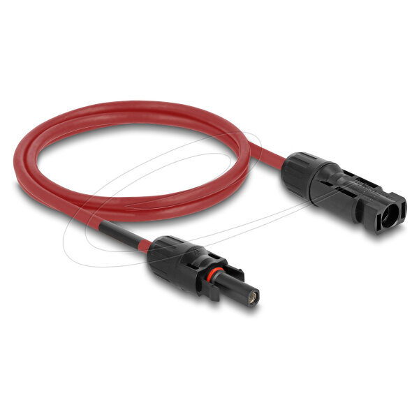 Delock DL4 Solar Kabel 4 mm² Stecker zu Buchse 1 m rot