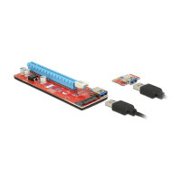 Delock Riser Karte PCI Express x1 > x16 mit 60 cm USB...