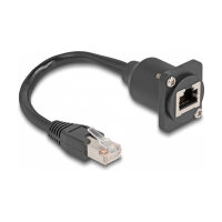 Delock D-Typ RJ45 Kabel Stecker zu Buchse Cat.5e schwarz...
