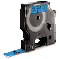 Dymo LabelWriter - D1 Etiketten Selbstklebend - 12 mm x 7 m - Schwarz auf Blau - (S0720560)