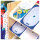 Dymo LabelWriter - D1 Etiketten Selbstklebend - 12 mm x 7 m - Schwarz auf Blau - (S0720560)