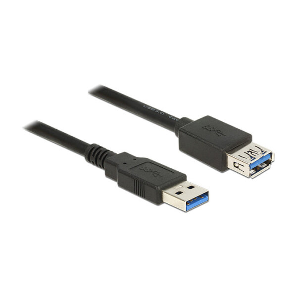 Delock USB 5 Gbps Verlängerungskabel Typ-A Stecker zu Buchse 3 m schwarz