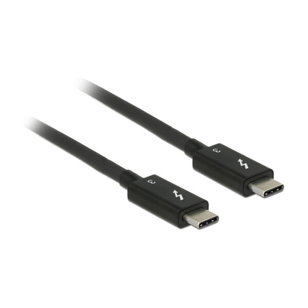 Delock Thunderbolt™ 3 (20 Gb/s) USB-C™ Kabel Stecker > Stecker passiv 1,5 m 5 A schwarz