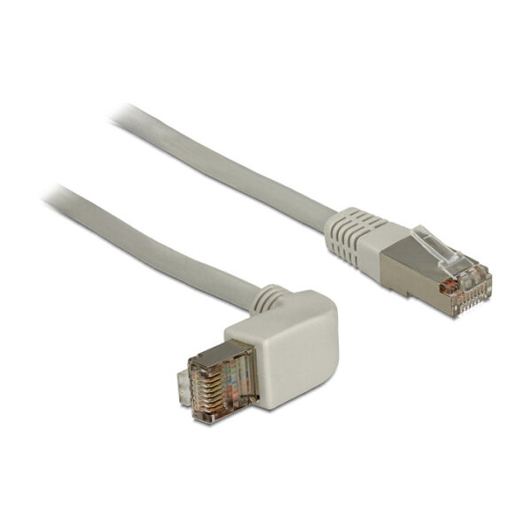 Delock Netzwerkkabel RJ45 Cat.5e SF/UTP oben gewinkelt / gerade 1 m