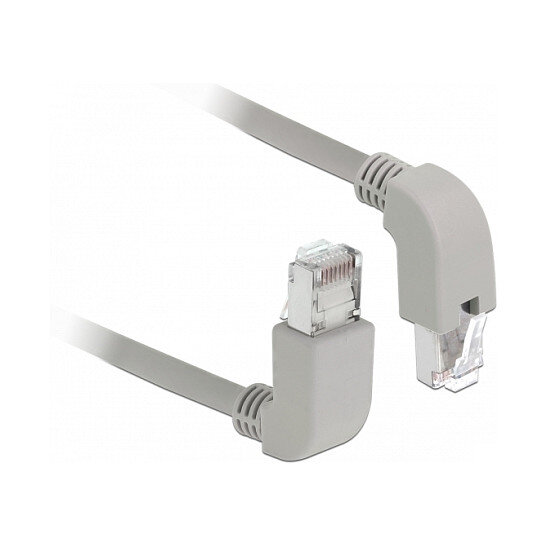Delock Netzwerkkabel RJ45 Cat.6A S/FTP oben / unten gewinkelt 1 m