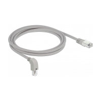Delock Netzwerkkabel RJ45 Cat.6A S/FTP unten gewinkelt / gerade 2 m