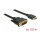 Delock HDMI zu DVI 18+1 Kabel bidirektional 0,5 m
