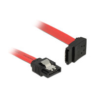Delock SATA 6 Gb/s Kabel gerade auf oben gewinkelt 30 cm rot