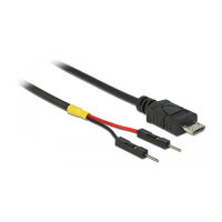 Delock USB Stromkabel Micro-B auf 2 x Pfostenstecker einzeln Strom 10 cm