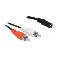 Delock Audio Kabel 2 x Cinchstecker zu 1 x 3,5 mm 3 Pin...