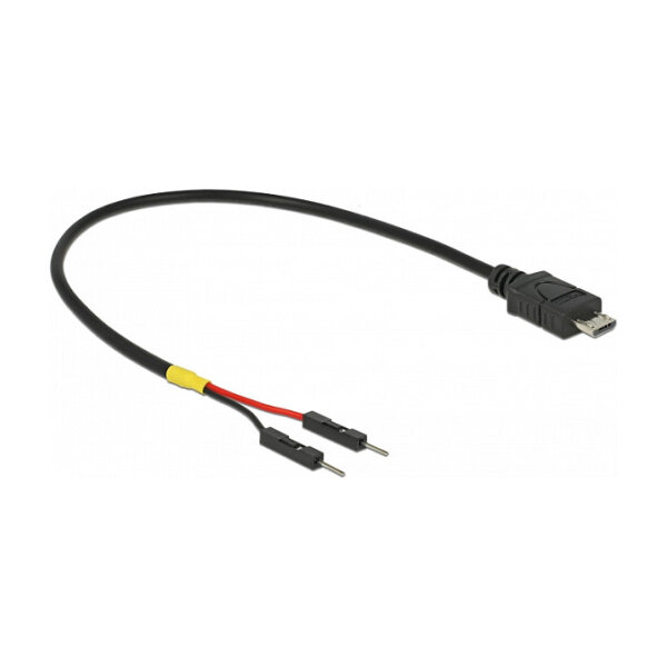 Delock USB Stromkabel Micro-B auf 2 x Pfostenstecker einzeln Strom 20 cm
