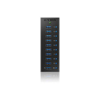 HUB 10 Port. Ladeport Aluminium-mit Netzteil ICY BOX