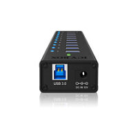 HUB 10 Port. Ladeport Aluminium-mit Netzteil ICY BOX