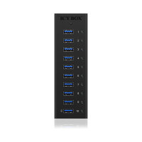 HUB 10 Port. Ladeport Aluminium-mit Netzteil ICY BOX