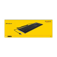 Delock USB Tastatur kabelgebunden 1,5 m schwarz (Water-Drop)