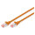DIGITUS Patchkabel Cat6 S/FTP 2xRJ45 1.0m oran Hebelschutz Polybeutel