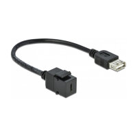 Delock Keystone Modul USB 2.0 C Buchse > USB 2.0 A Buchse mit Kabel