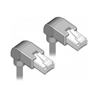 Delock Netzwerkkabel RJ45 Cat.5e SF/UTP unten / unten gewinkelt 0,5 m