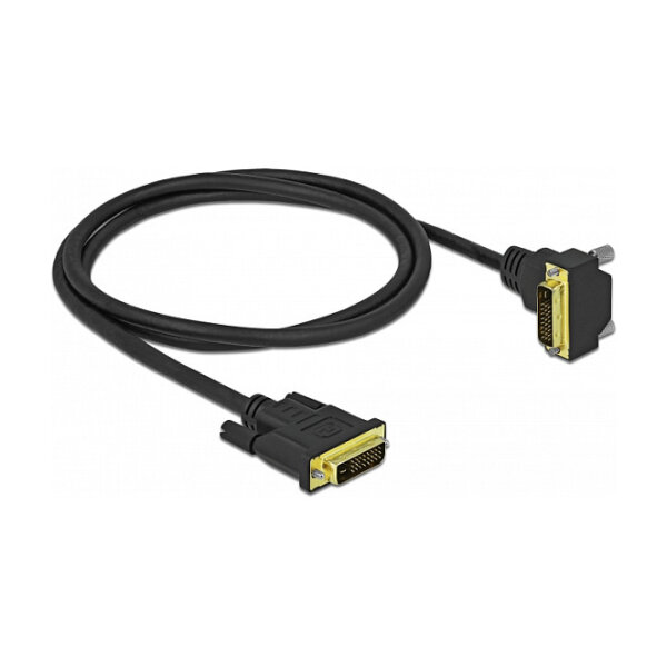 Delock DVI Kabel 24+1 Stecker zu 24+1 Stecker gewinkelt 1 m