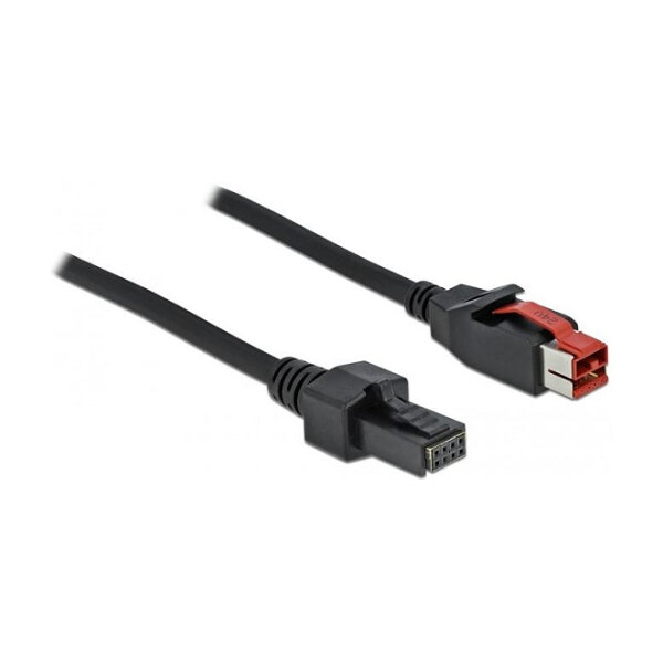 Delock PoweredUSB Kabel Stecker 24 V zu 2 x 4 Pin Stecker 3 m für POS Drucker und Terminals