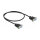 Delock RS-232 Kabel Seriell D-Sub9 Buchse zu Buchse Nullmodem mit schmalem Steckergehäuse 0,5 m