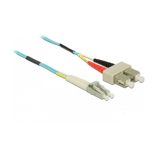 Delock Kabel Lichtwellenleiter LC zu SC Multimode OM3 0,5 m