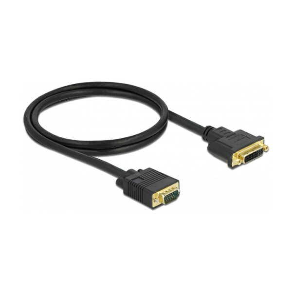 Delock Kabel DVI 24+5 Buchse zu VGA Stecker 1 m