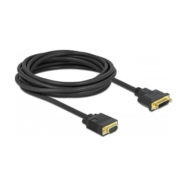 Delock Kabel DVI 24+5 Buchse zu VGA Stecker 5 m