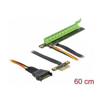 Delock Riser Karte PCI Express x1 zu x16 mit flexiblem...