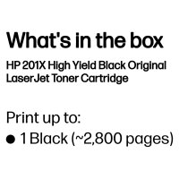 HP Toner 201X CF400X Schwarz bis zu 2.800 Seiten ISO/IEC...