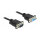 Delock RS-232 Kabel Seriell D-Sub9 Stecker zu Buchse Nullmodem mit schmalem Steckergehäuse 1 m