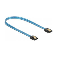 Delock SATA 6 Gb/s Kabel UV Leuchteffekt blau 70 cm