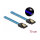 Delock SATA 6 Gb/s Kabel UV Leuchteffekt blau 70 cm