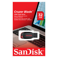 STICK 32GB USB 2.0 Sandisk Cruzer Blade black/red