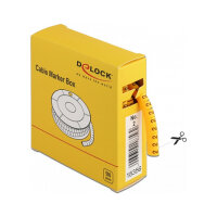 Delock Kabelmarker Box, Nr: 2, gelb, 500 Stück
