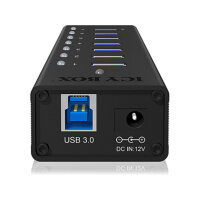 HUB 7Port. Verfügt über 7x USB 3.0 Anschlüsse für Laufwerke ICY BOX
