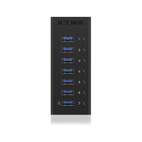 HUB 7Port. Verfügt über 7x USB 3.0 Anschlüsse für Laufwerke ICY BOX