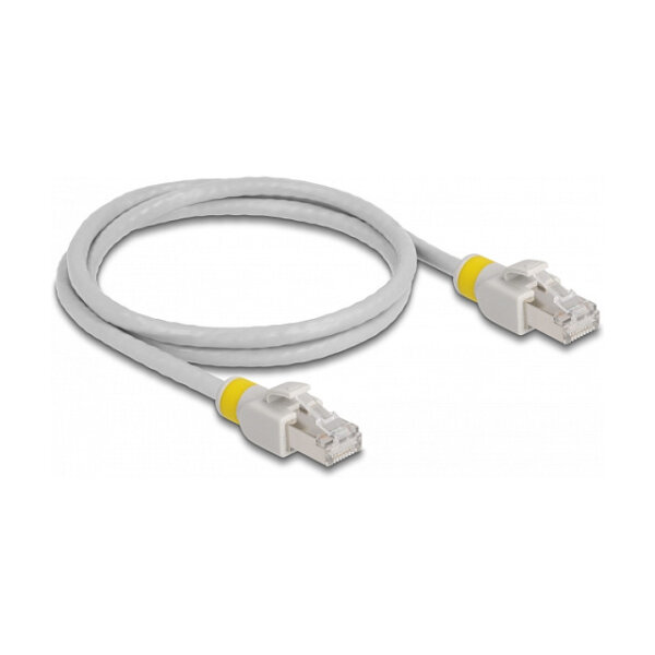 Delock Netzwerkkabel RJ45 Cat.6A S/FTP mit farbigen Clips 1 m