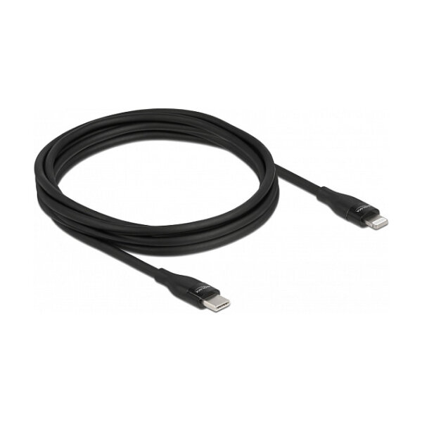 Delock Daten- und Ladekabel USB Type-C™ zu Lightning™ für iPhone™, iPad™ und iPod™ schwarz 2 m MFi