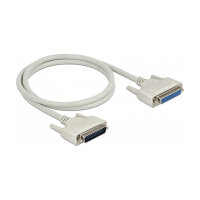 Delock Serielles Kabel D-Sub 25 Stecker zu Buchse 1 m