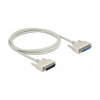 Delock Serielles Kabel D-Sub 25 Stecker zu Buchse 2 m