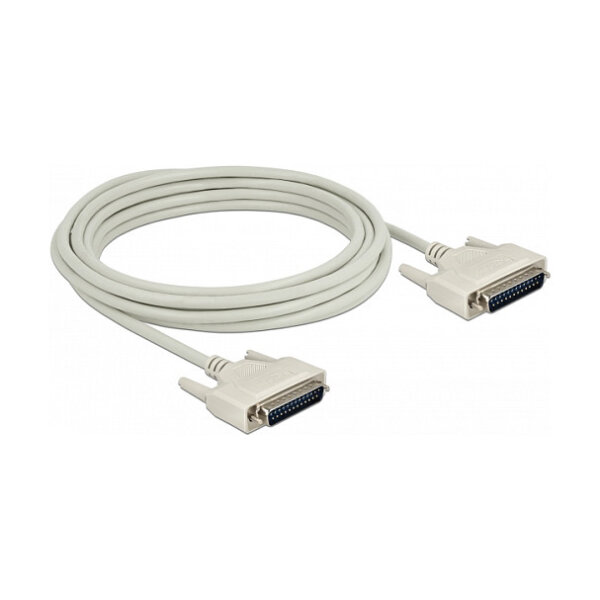 Delock Serielles Kabel D-Sub 25 Stecker zu Stecker 5 m
