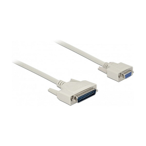 Delock Serielles Kabel D-Sub 25 Stecker zu D-Sub 9 Buchse 1 m