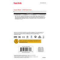 STICK 64GB USB 2.0 Sandisk Cruzer Blade black/red